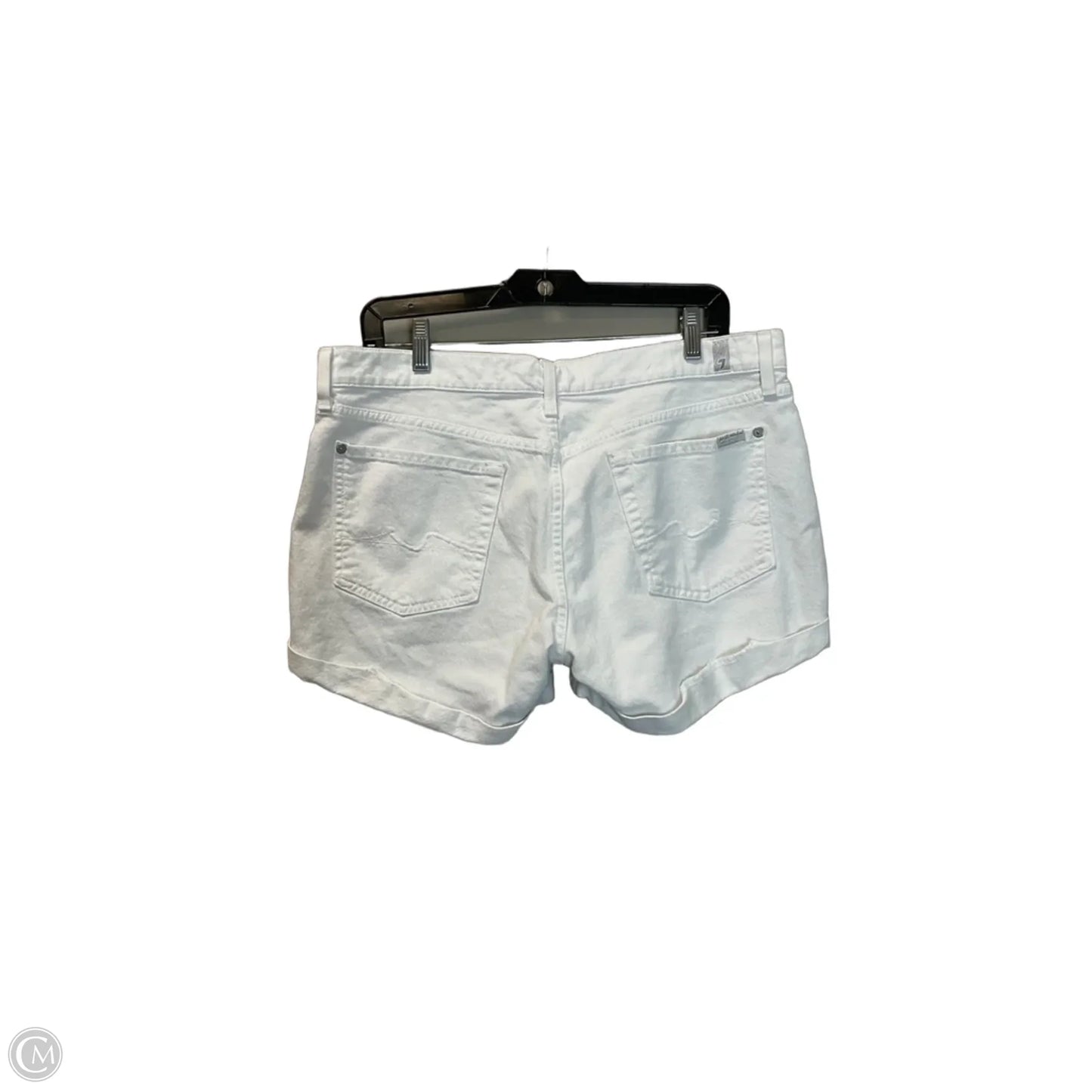 Shorts By 7 For All Mankind In White Denim, Size: 12
