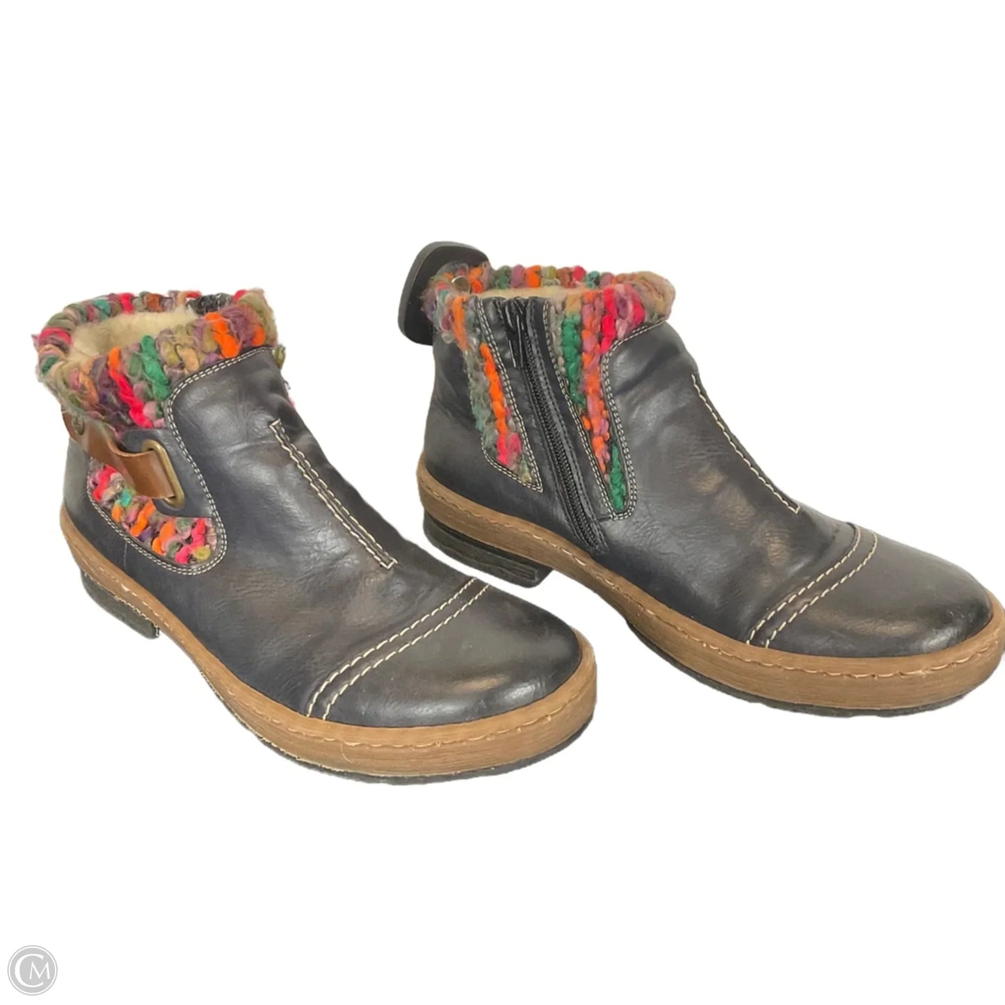 Boots Ankle Flats By Riekers In Black, Size: 8.5