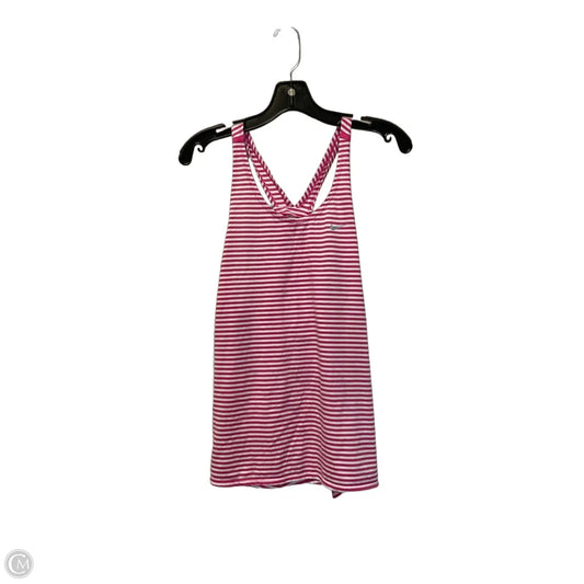 Athletic Tank Top By Nike Apparel In Pink & White, Size: L
