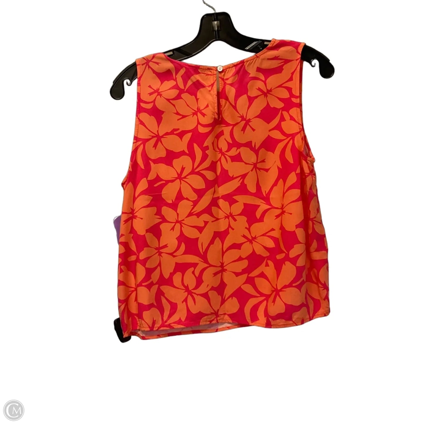 Top Sleeveless By J. Crew In Orange & Pink, Size: S