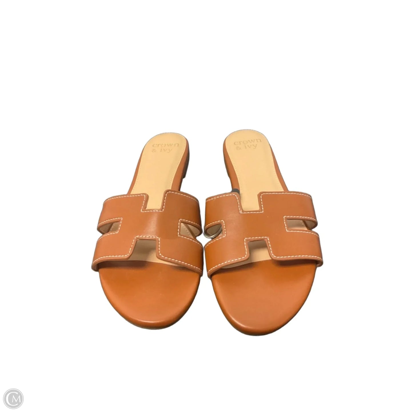 Sandals Flip Flops By Crown And Ivy In Brown, Size: 8.5