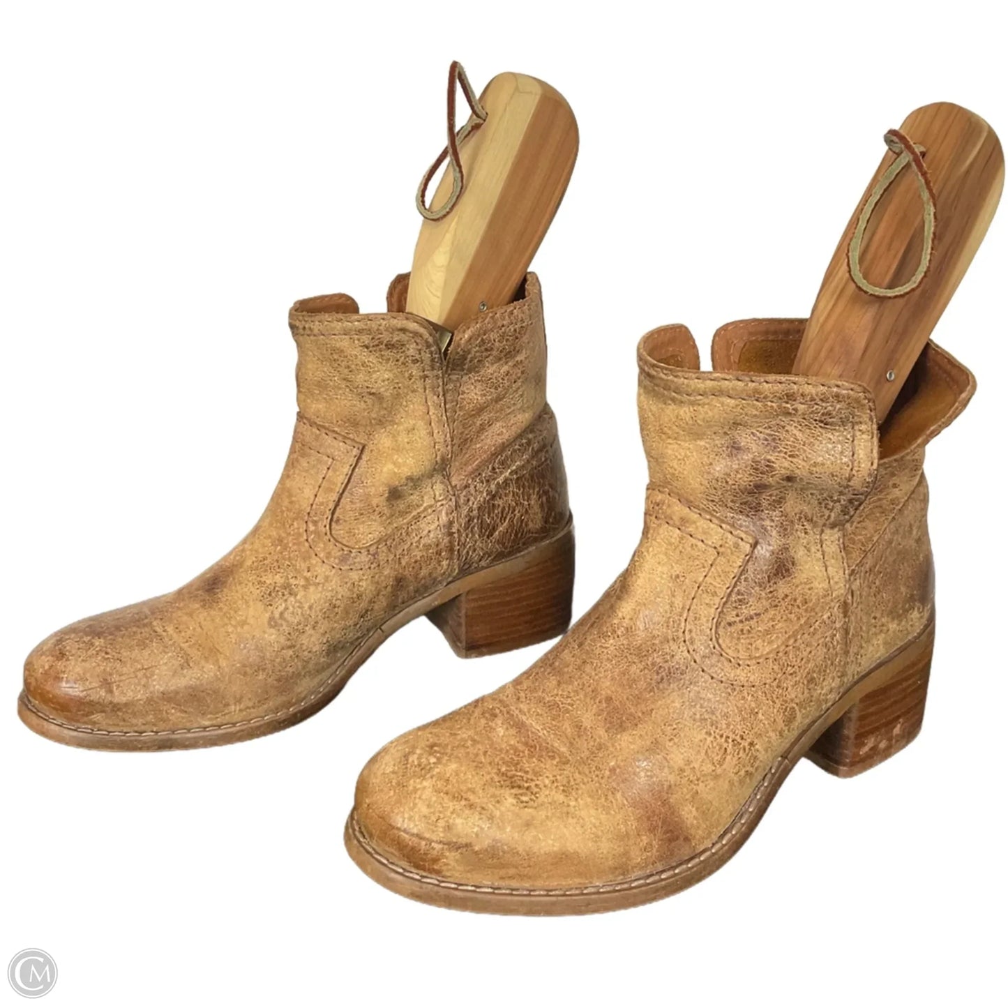 Boots Ankle Heels By Diba In Brown, Size: 6