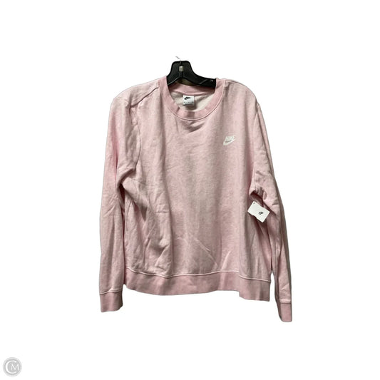 Sweatshirt Crewneck By Nike Apparel In Pink, Size: Xl