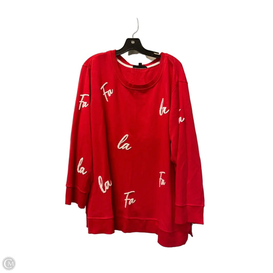 Sweater By Jane And Delancey In Red, Size: 3x