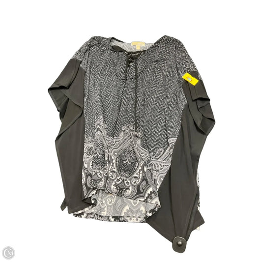 Top Short Sleeve By Michael By Michael Kors In Black, Size: 2x