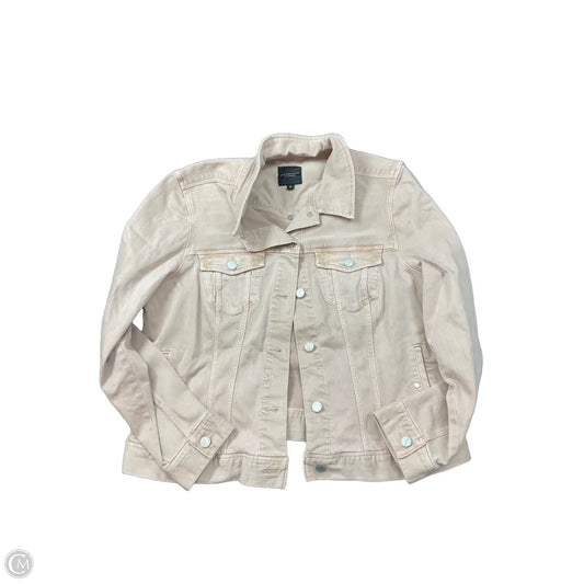 Jacket Denim By Liverpool In Pink Denim, Size: Xl