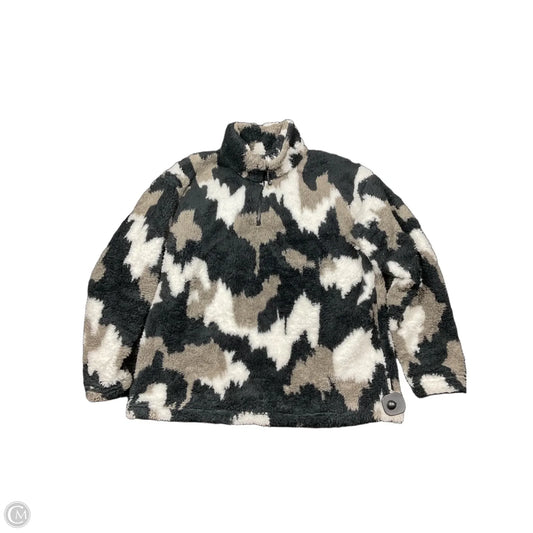 Jacket Fleece By Eddie Bauer In Black & White, Size: L