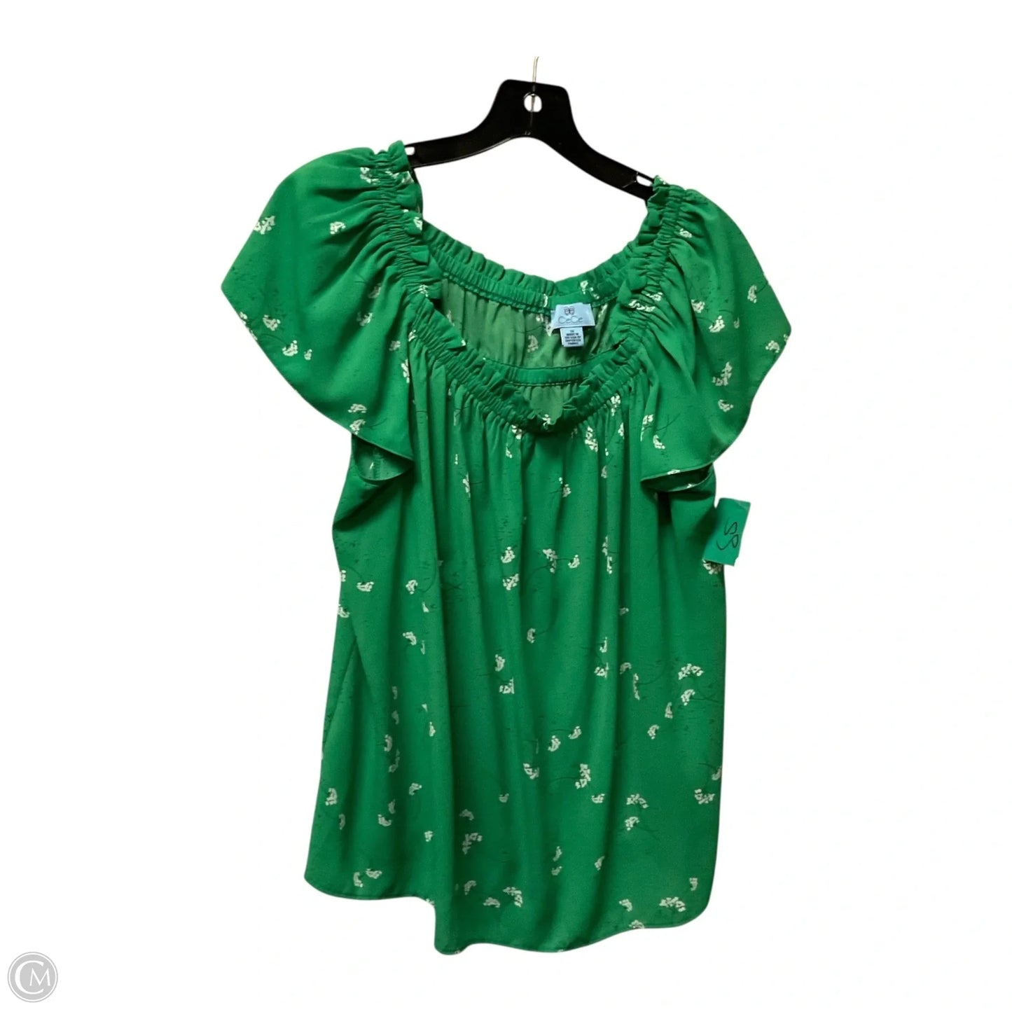 Top Short Sleeve By Cece In Green, Size: 1x