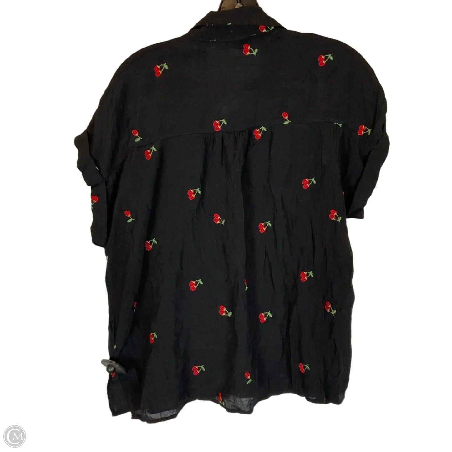 Top Short Sleeve By Lily White In Black, Size: M