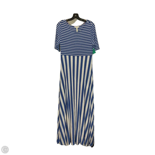 Dress Casual Maxi By Matilda Jane In Blue & White, Size: M