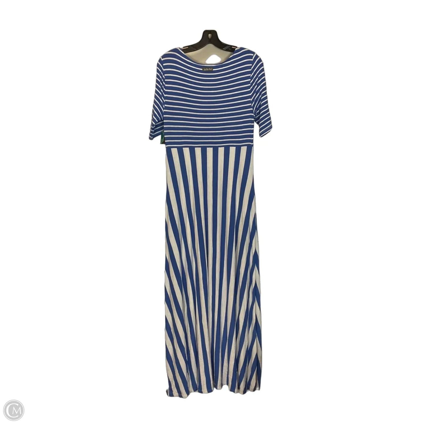 Dress Casual Maxi By Matilda Jane In Blue & White, Size: M