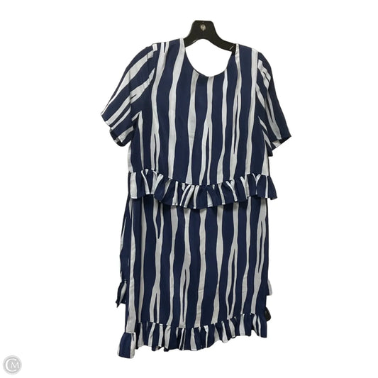 Dress Casual Short By Marie Oliver In Blue & White, Size: Xs