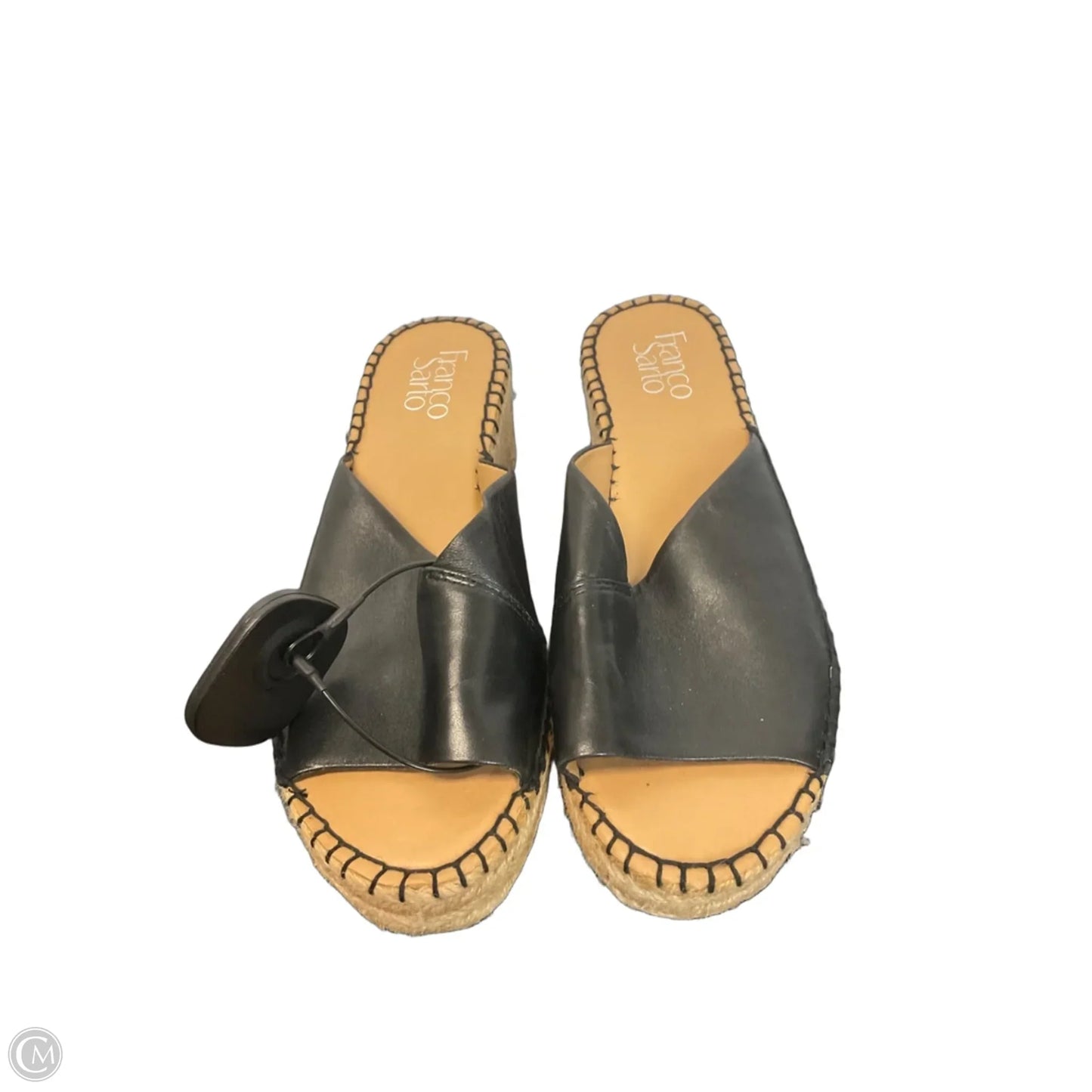 Sandals Heels Wedge By Franco Sarto In Black, Size: 6.5