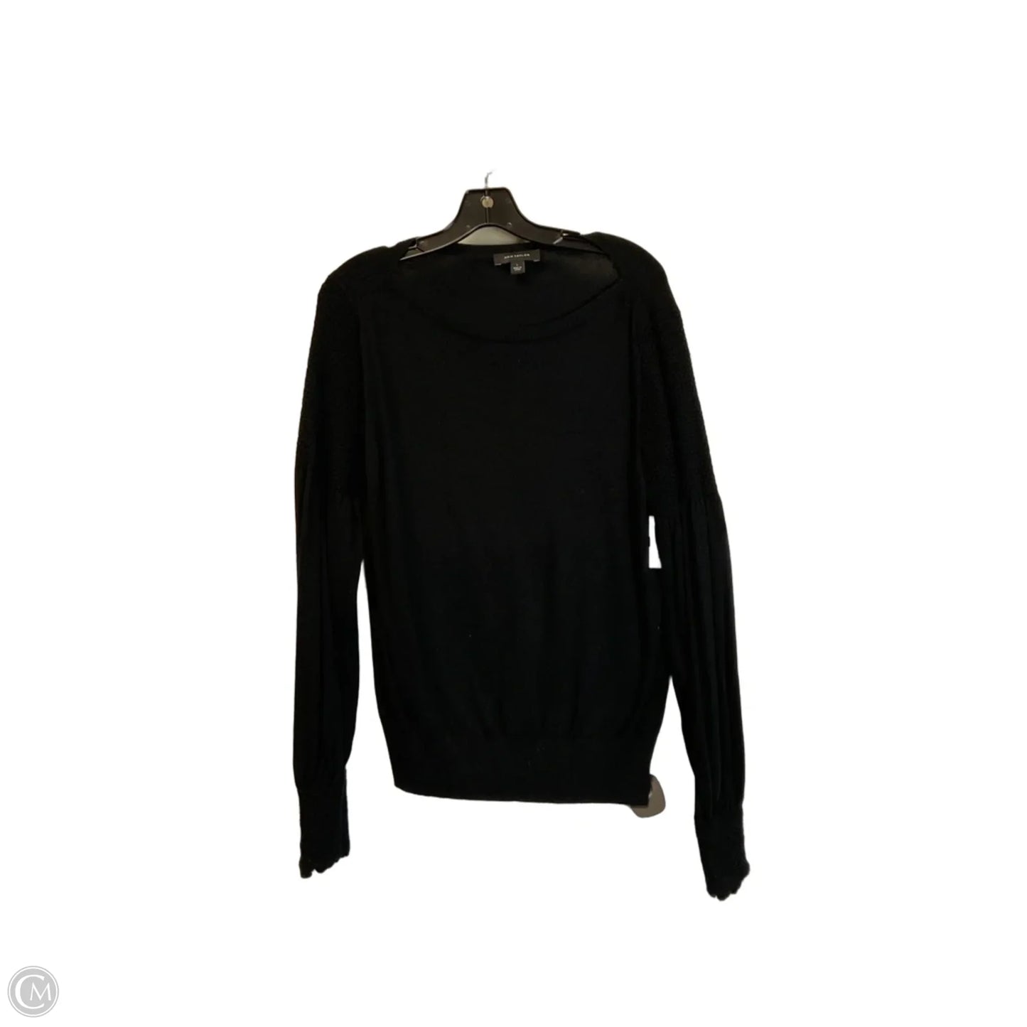 Top Long Sleeve By Ann Taylor In Black, Size: L