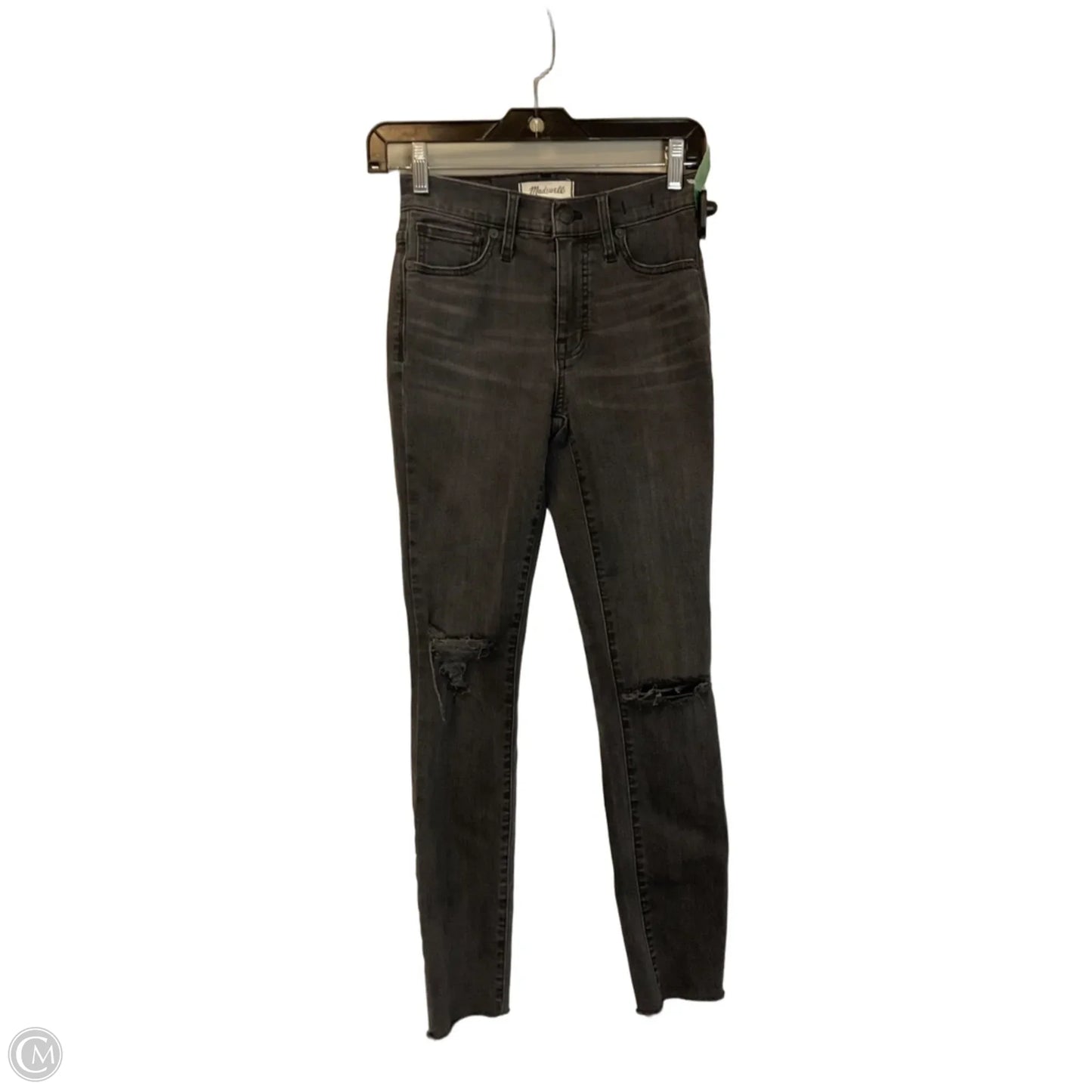 Jeans Skinny By Madewell In Black Denim, Size: 0