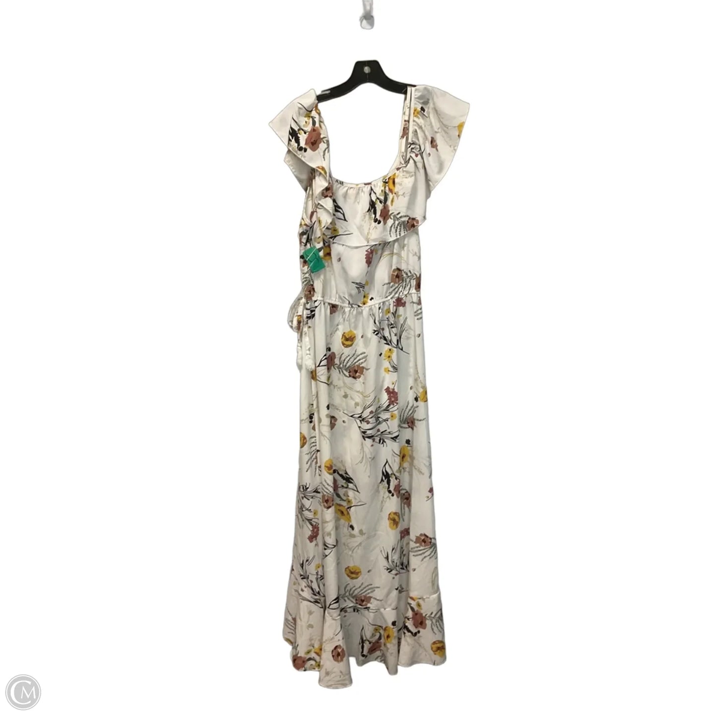 Dress Casual Maxi By Blush In White & Yellow, Size: M