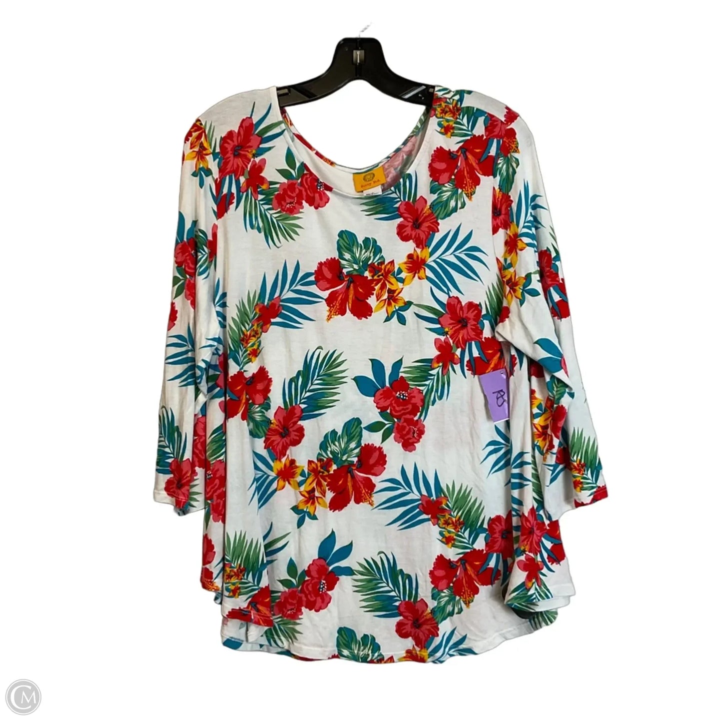 Top Long Sleeve By Ruby Rd In Blue & Red, Size: Xl