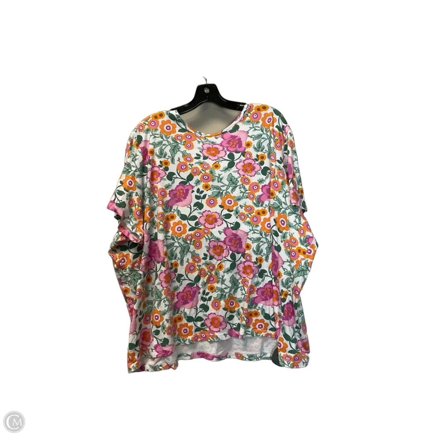 Top Short Sleeve By Kim Rogers In Floral Print, Size: 3x