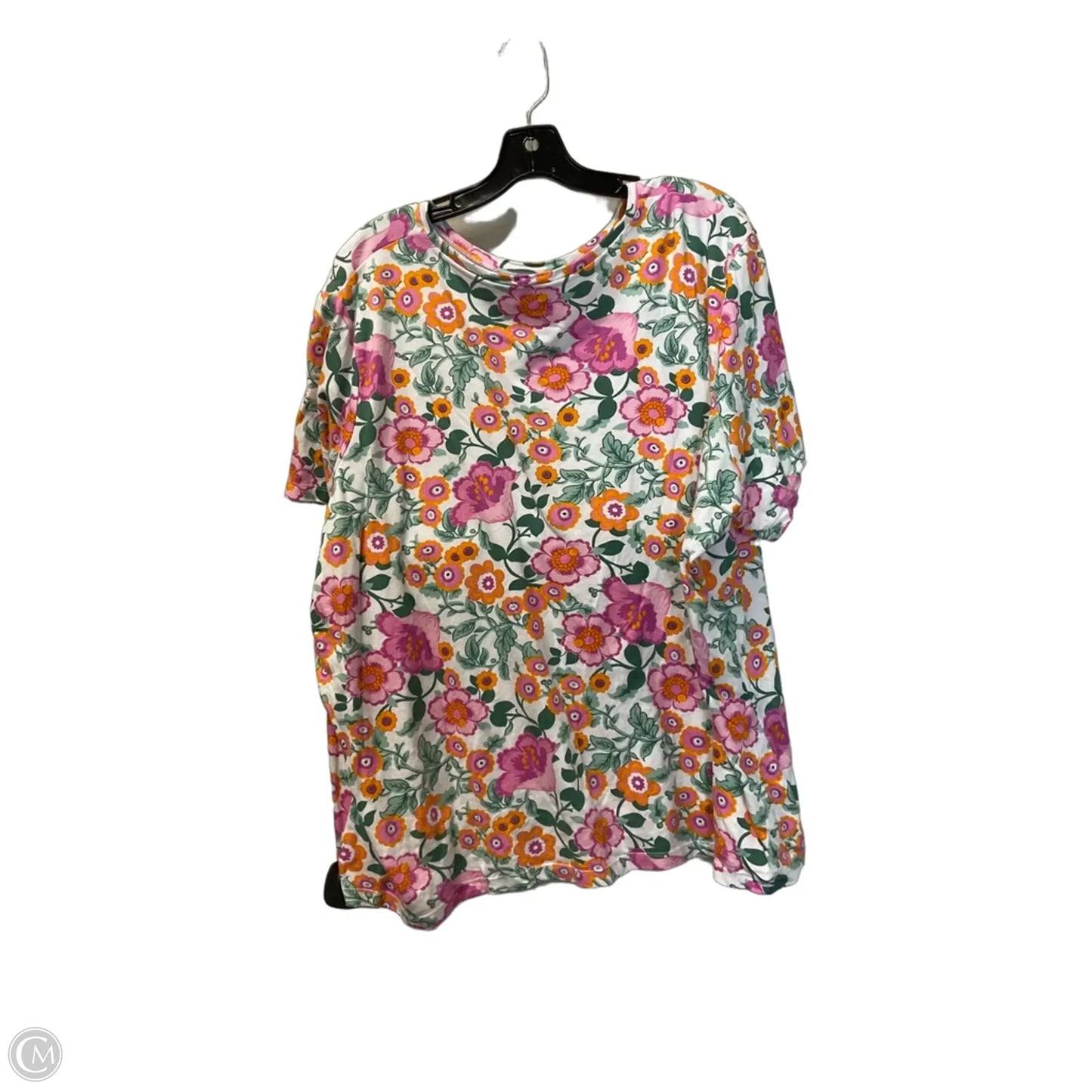 Top Short Sleeve By Kim Rogers In Floral Print, Size: 3x