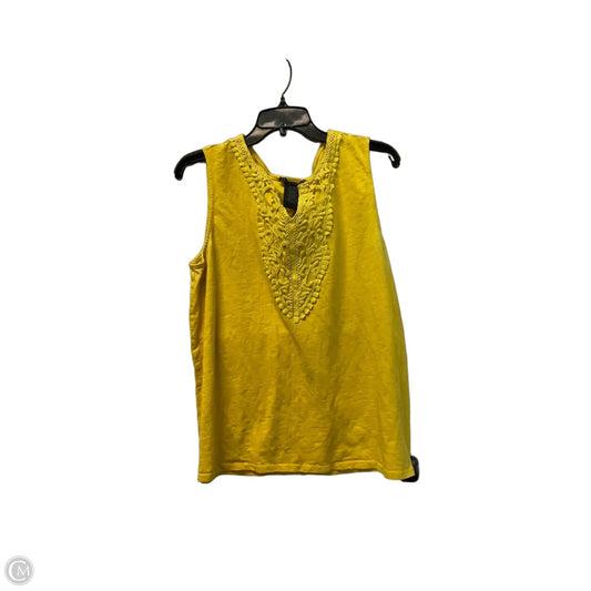Top Sleeveless By Grace Elements In Yellow, Size: Xl