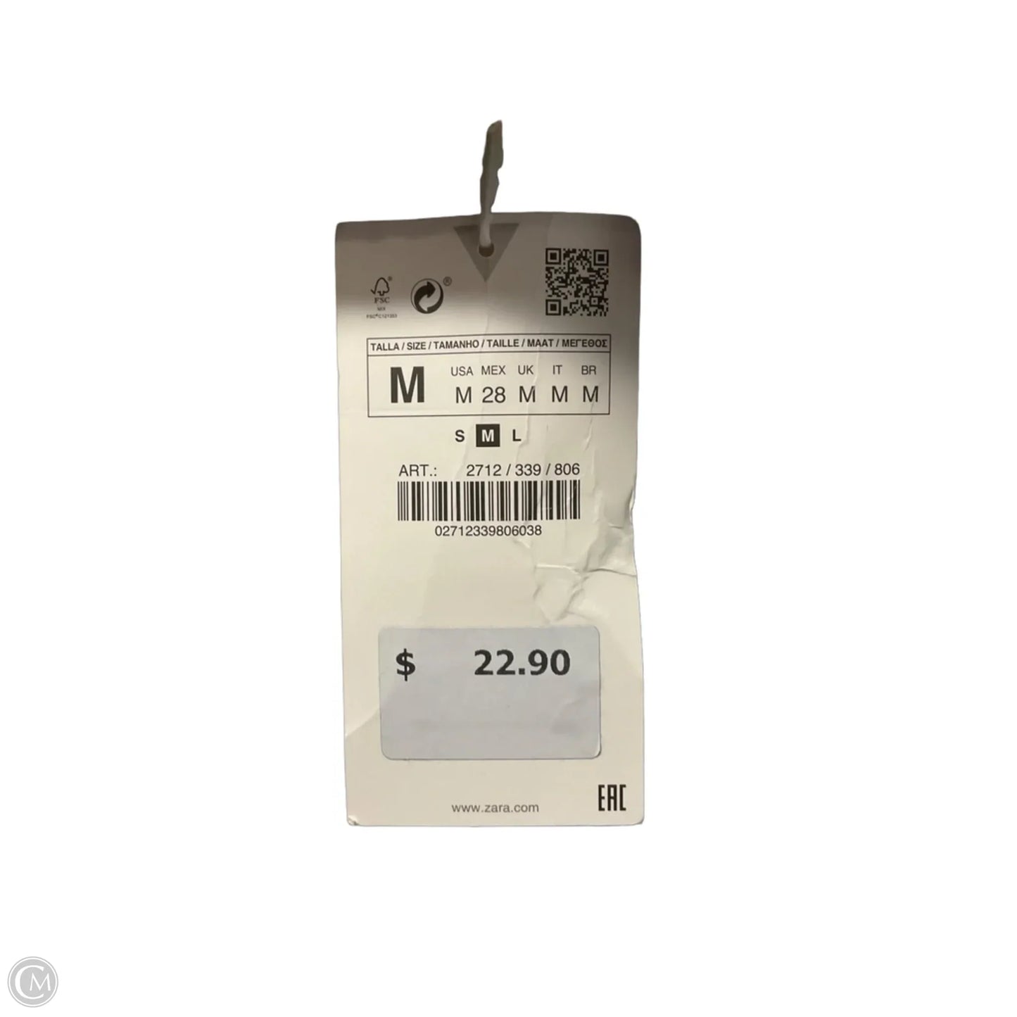 Top Sleeveless By Zara In Tan, Size: M