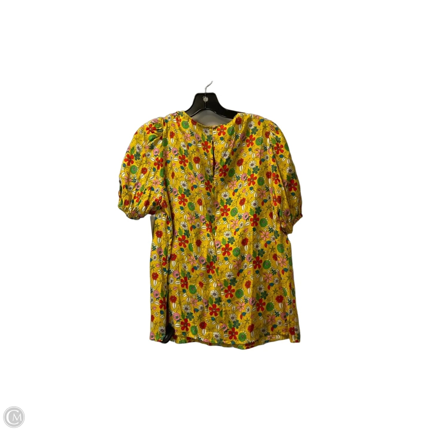 Top Short Sleeve By Boden In Yellow, Size: M