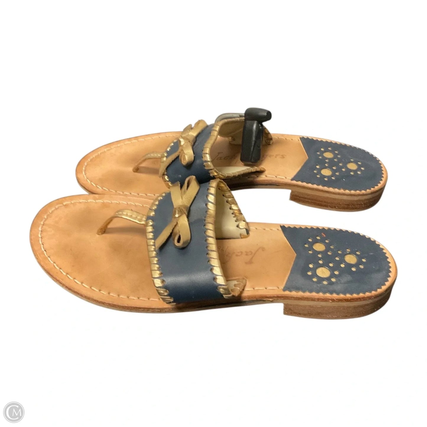 Sandals Flip Flops By Jack Rogers In Navy, Size: 6