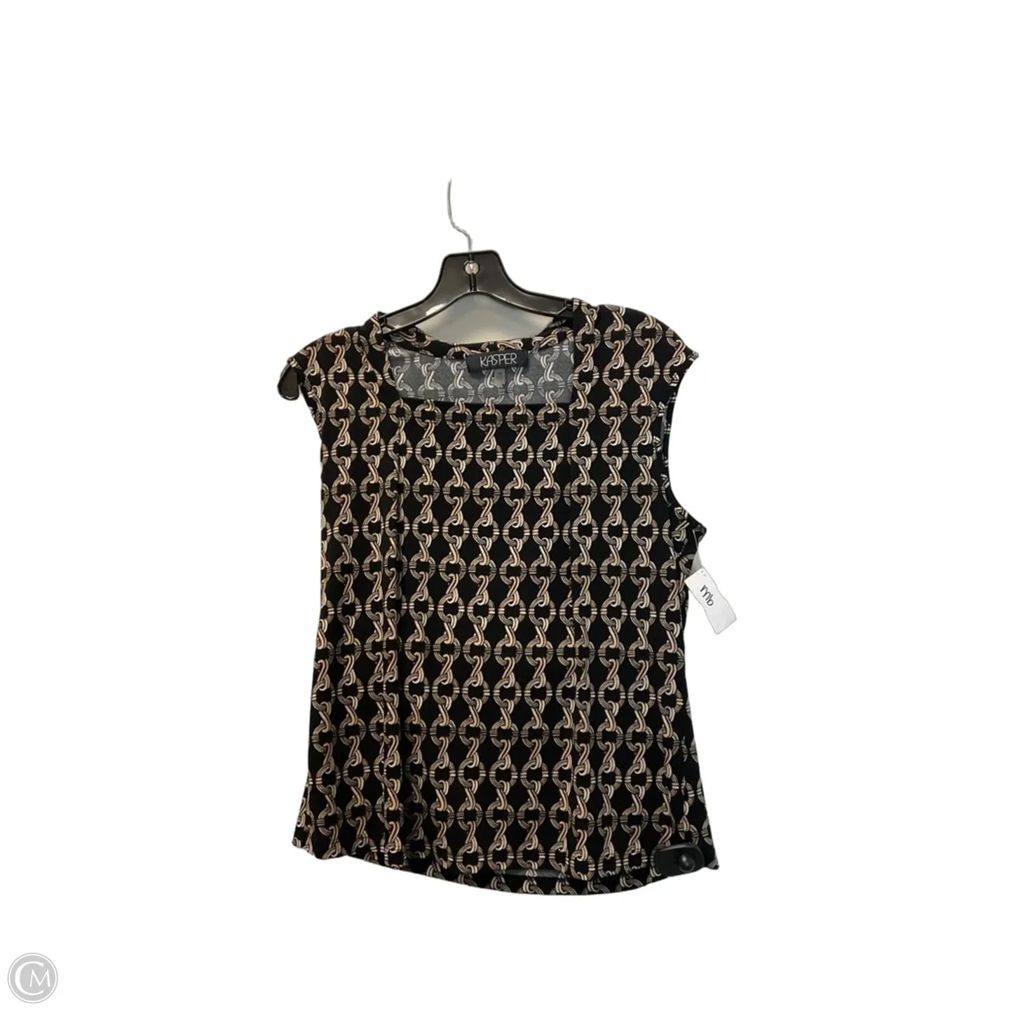 Top Sleeveless By Kasper In Black, Size: M