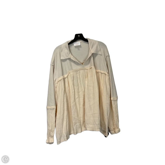 Top Long Sleeve By Fantastic Fawn In Beige, Size: L