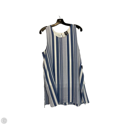 Top Sleeveless By Bobeau In Striped Pattern, Size: L