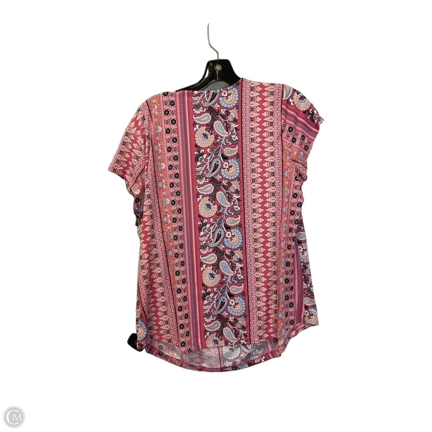 Top Short Sleeve By Liz Claiborne In Pink, Size: Xl