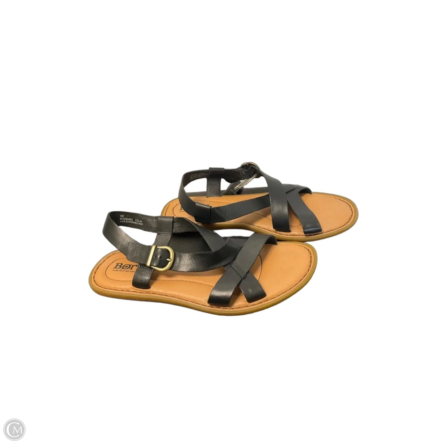 Sandals Flats By Born In Black & Brown, Size: 6