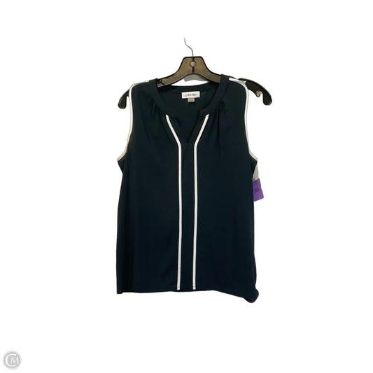 Top Sleeveless By Calvin Klein In Black, Size: S