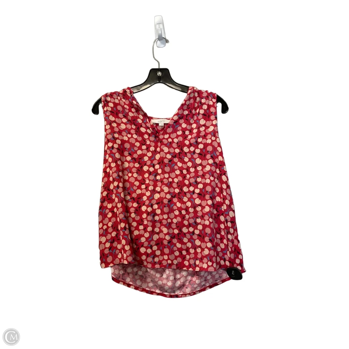 Top Sleeveless By Loft In Red, Size: S