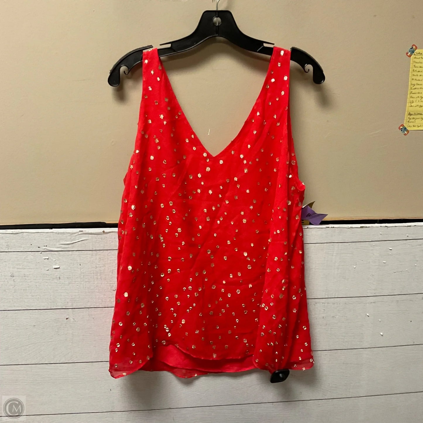 Top Sleeveless Designer By Lilly Pulitzer In Red, Size: L
