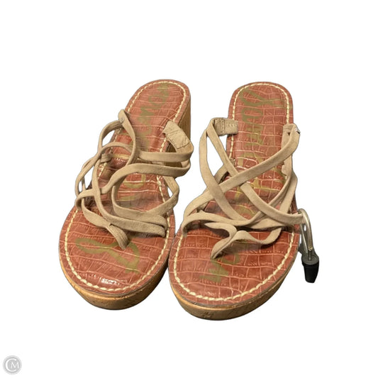 Shoes Heels Wedge By Sam Edelman In Brown, Size: 7.5