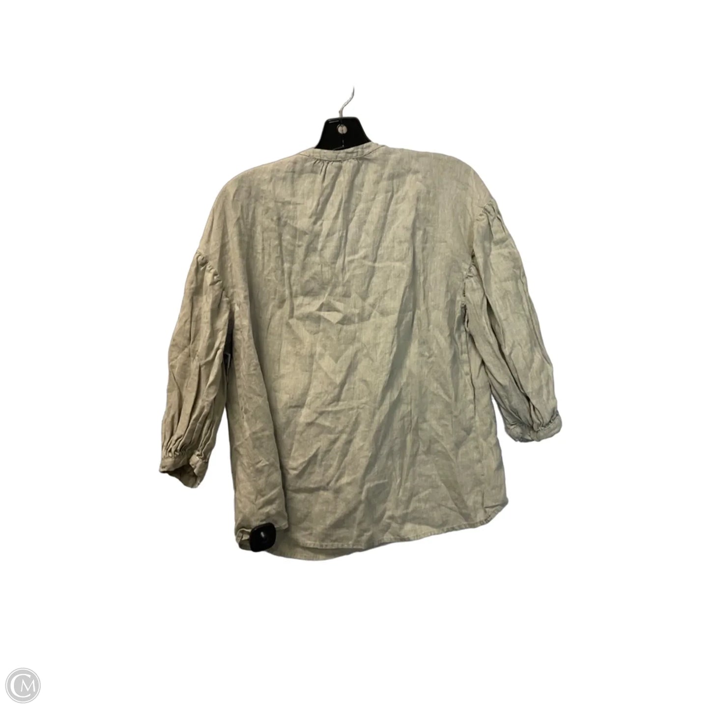 Top Long Sleeve By Zara In Green, Size: S