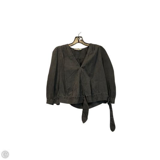 Top Long Sleeve By Madewell In Grey, Size: Xs