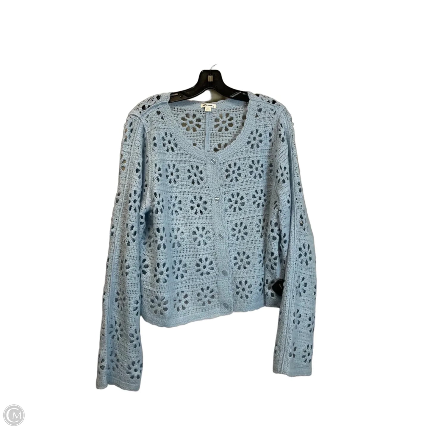 Top Long Sleeve By Ultra Pink In Blue, Size: Xl