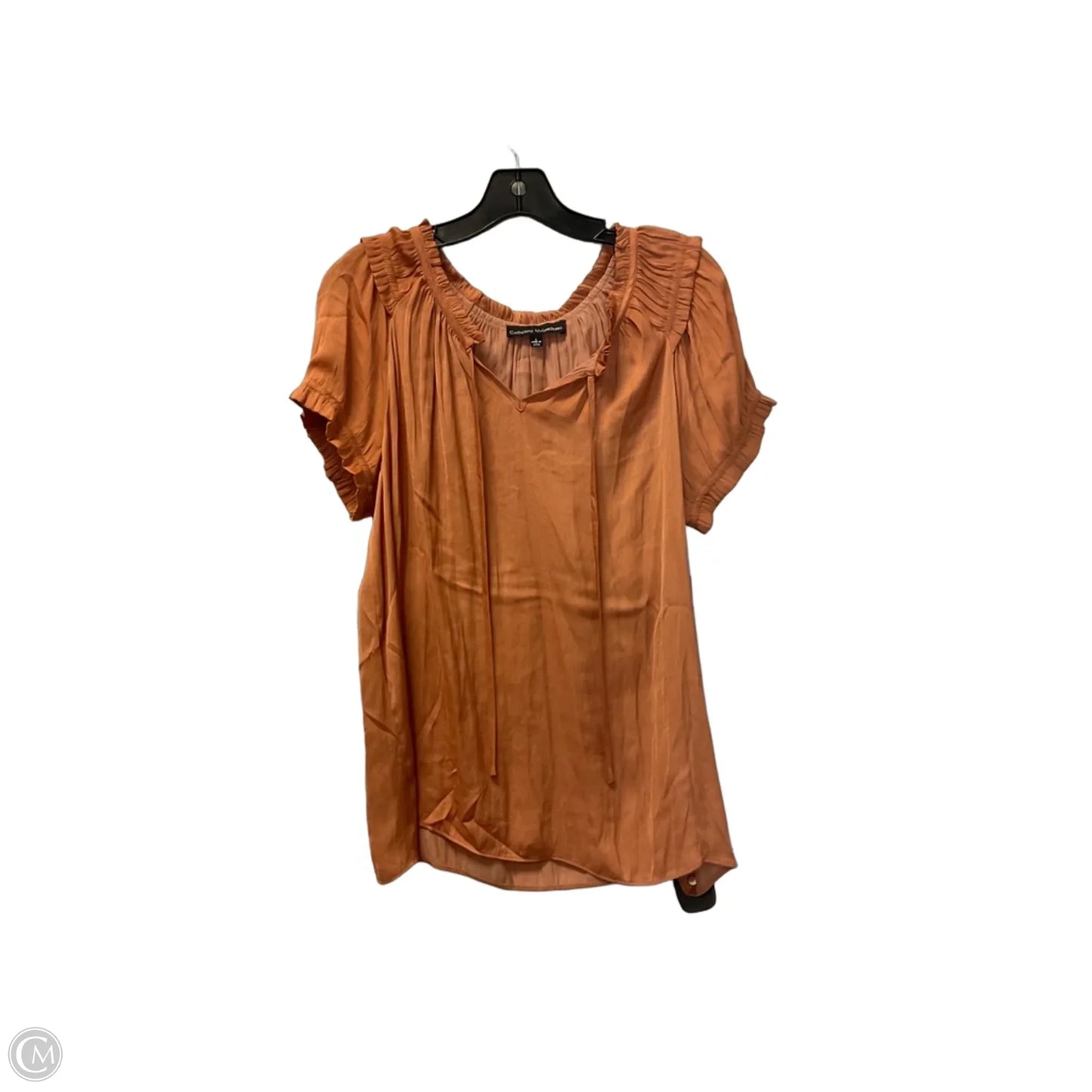 Top Short Sleeve By Catherine Malandrino In Orange, Size: L