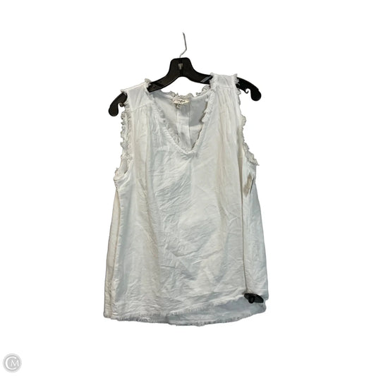 Top Sleeveless Basic By Umgee In White, Size: M