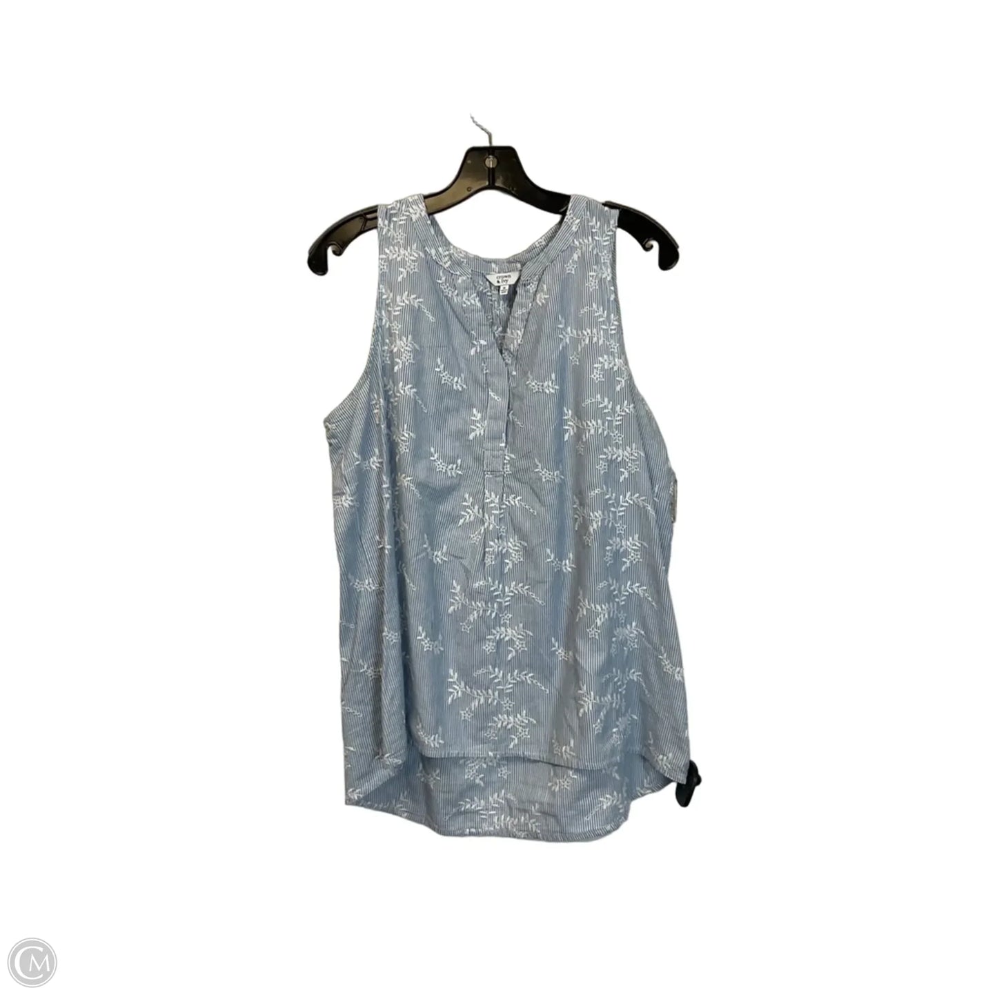 Top Sleeveless By Crown And Ivy In Blue, Size: M