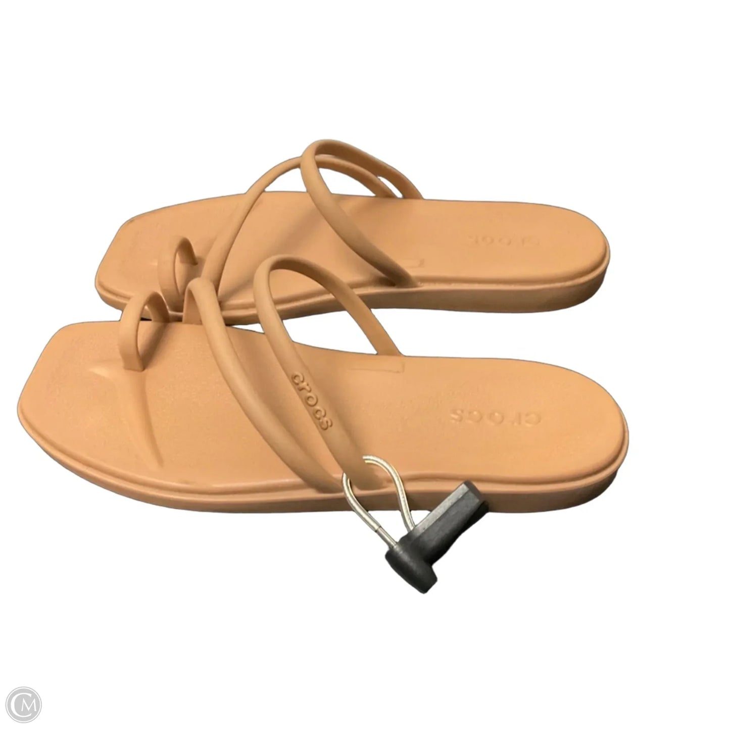 Shoes Flats By Crocs In Tan, Size: 9