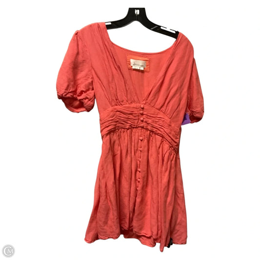 Dress Casual Short By Anthropologie In Coral, Size: S