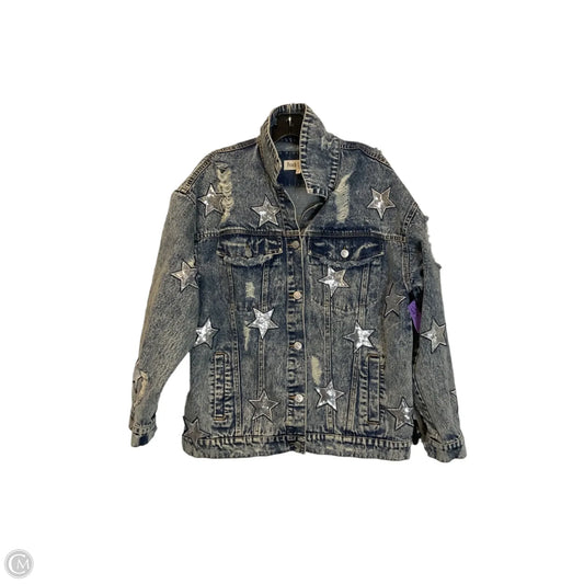 Jacket Denim By Peach Love Cream California In Blue Denim, Size: S