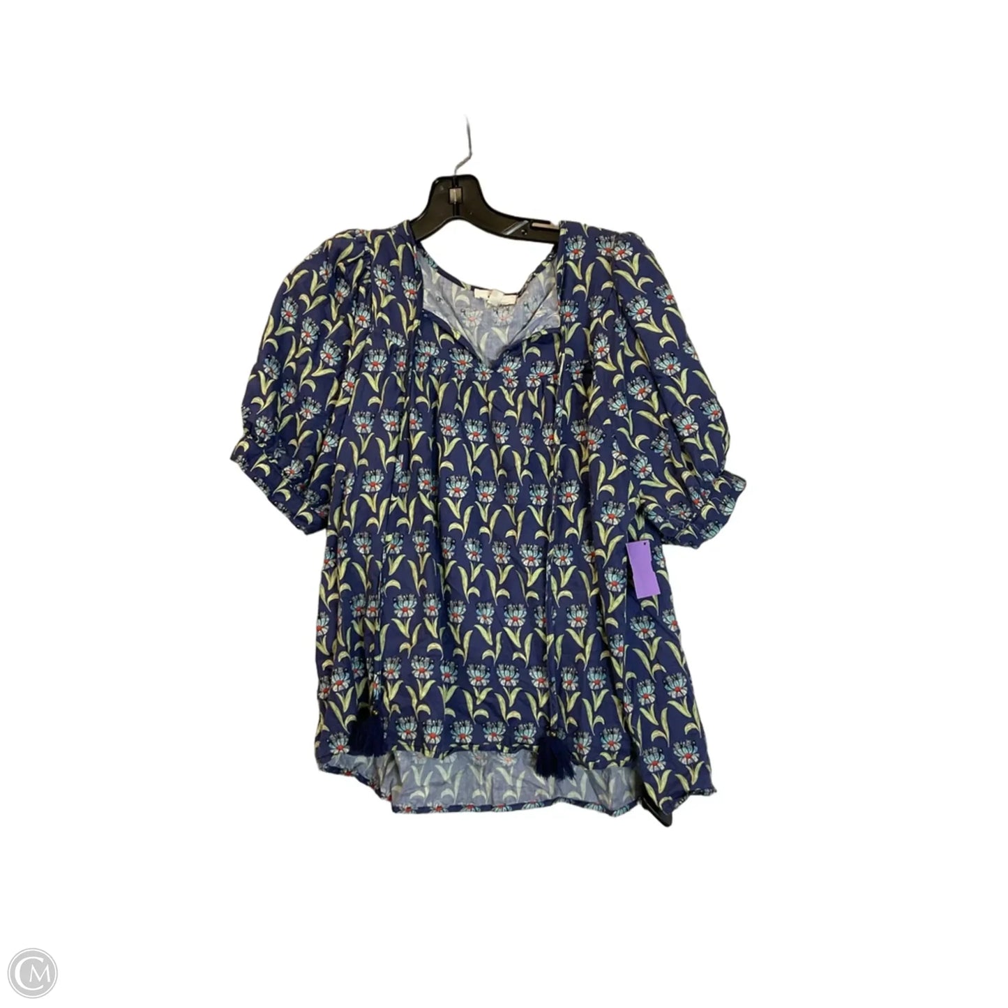 Top Short Sleeve By Entro In Navy, Size: M