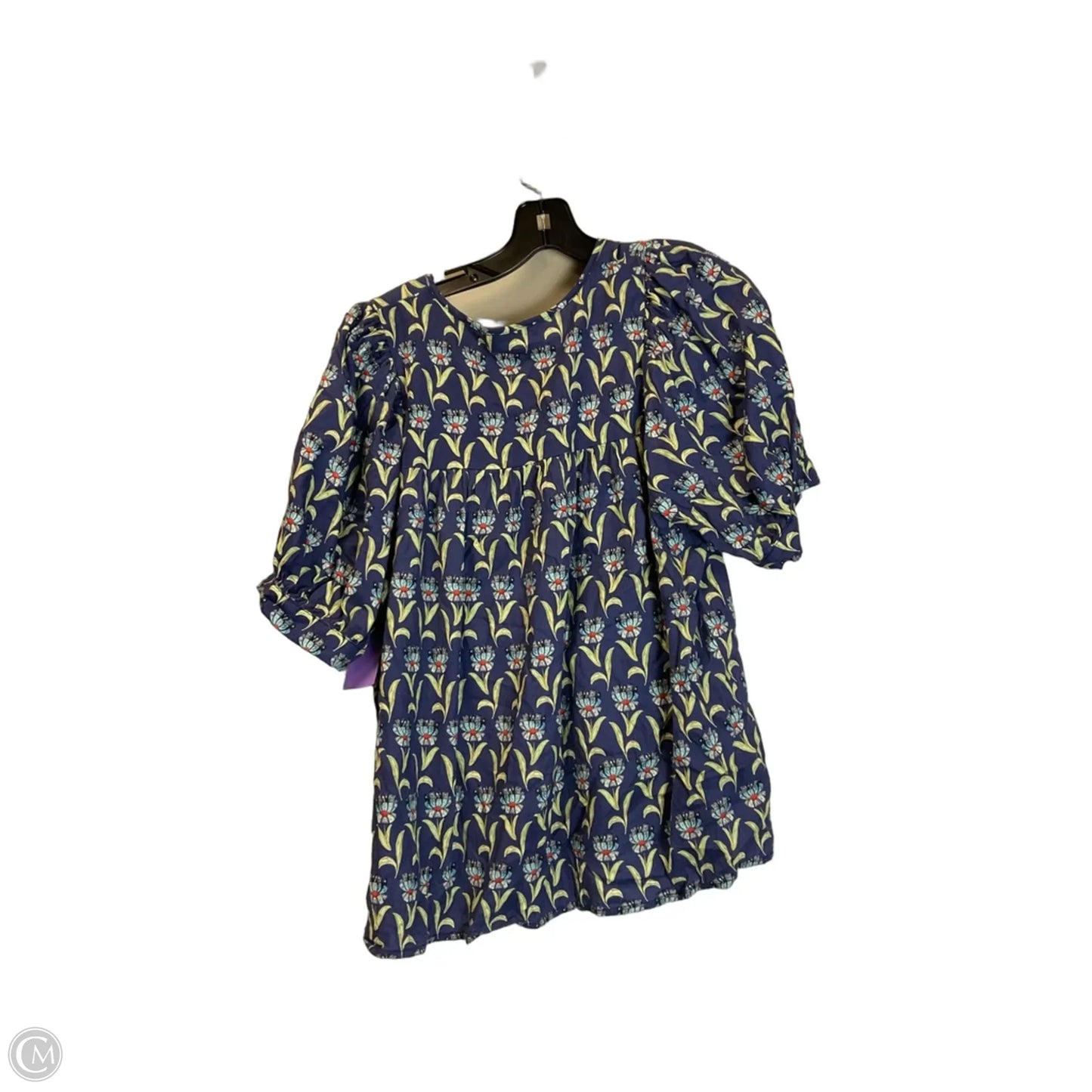 Top Short Sleeve By Entro In Navy, Size: M