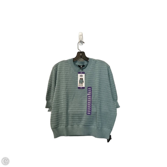 Top Short Sleeve Designer By Frye In Blue, Size: Xxl