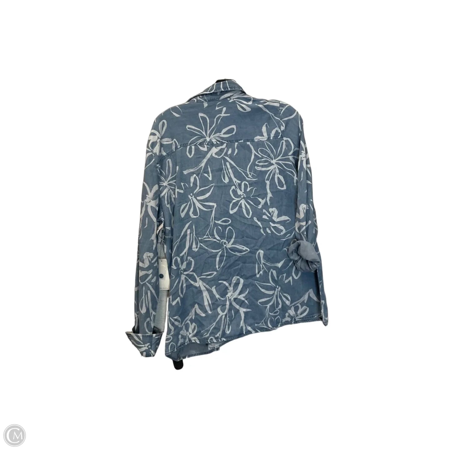 Top Long Sleeve By Cmc In Blue Denim, Size: L