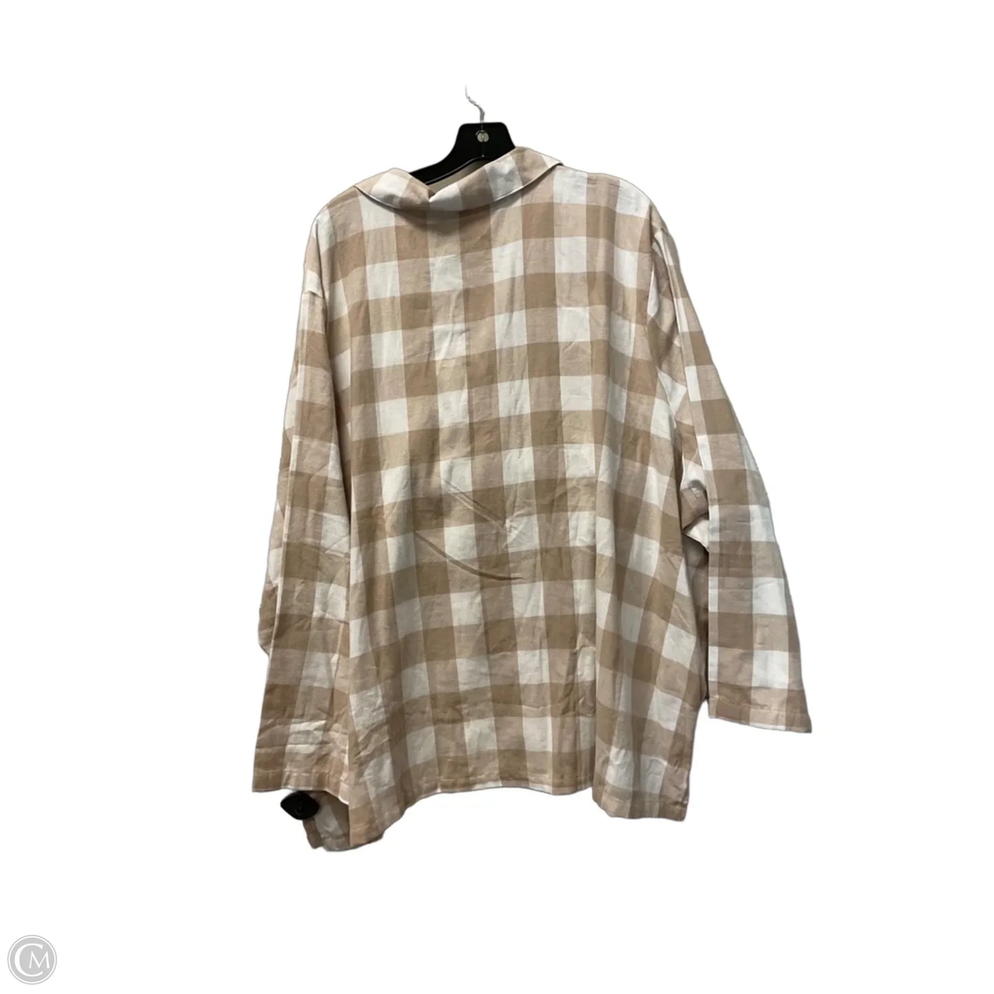Top Long Sleeve By Old Navy In Plaid Pattern, Size: 4x